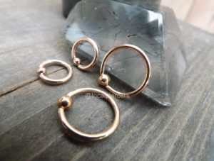Rose Gold Captive Bead Ring