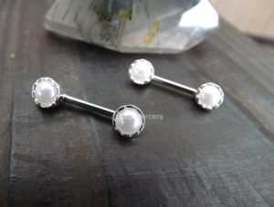 Pearl Nipple Rings