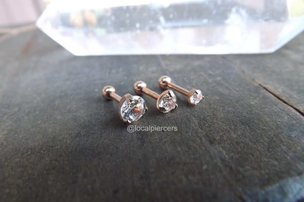 Rose Gold Helix Studs